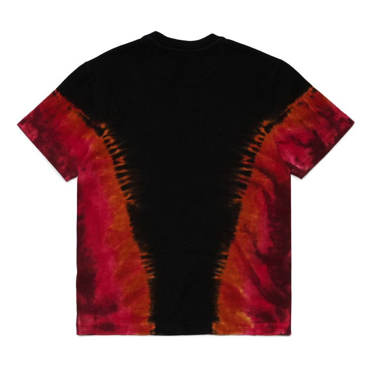 DSQUARED T-shirt con stampa rosso nero bambino