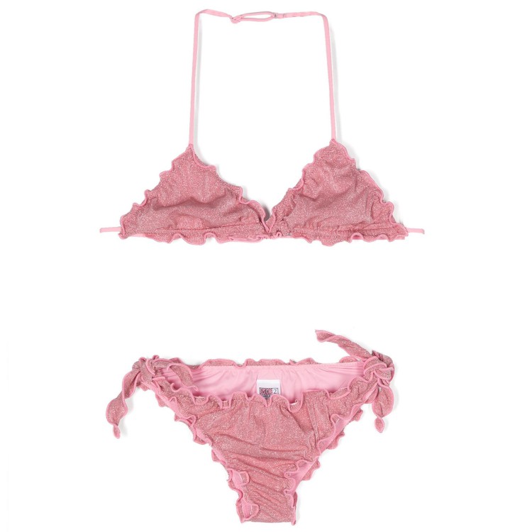 SAINT BARTH Costume due pezzi glitter rosa bambina