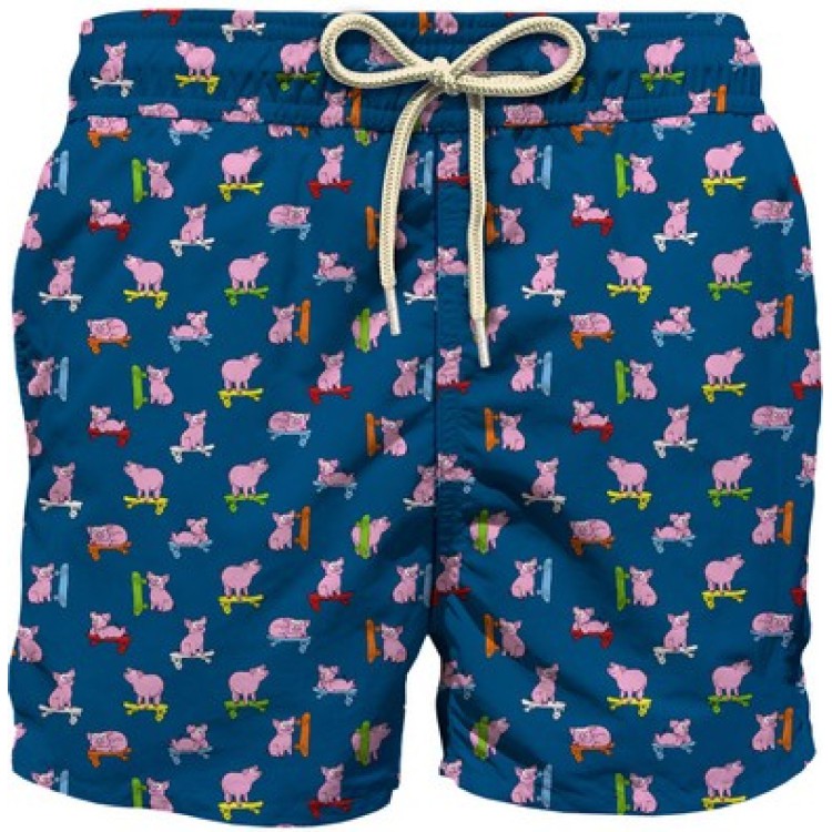 SAINT BARTH Costume da bagno leggero da bambino stampa pig