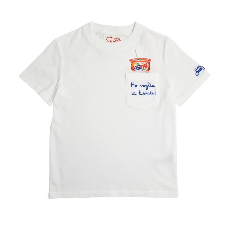 SAINT BARTH T-shirt in cotone bianca per bambino