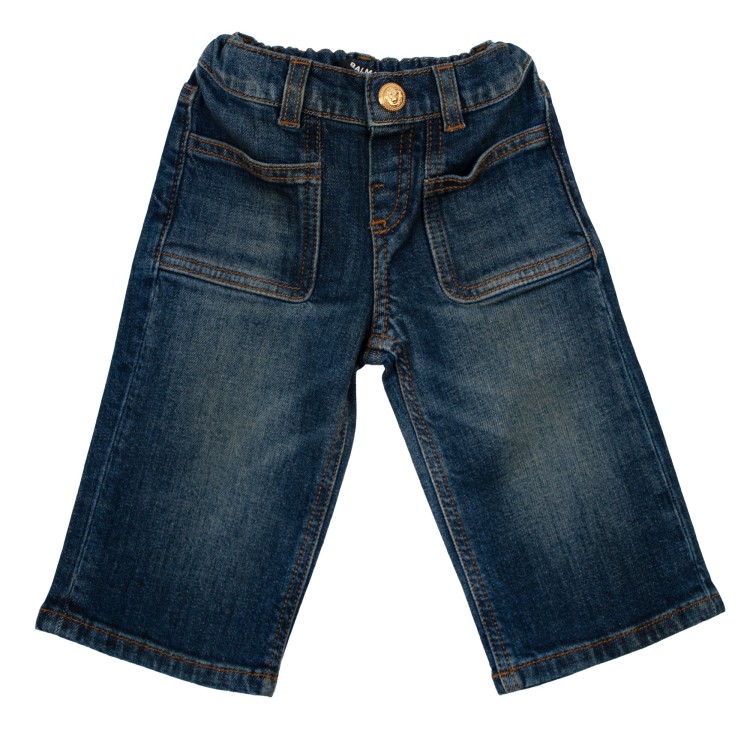 BALMAIN Pantalone jeans  blu per neonato