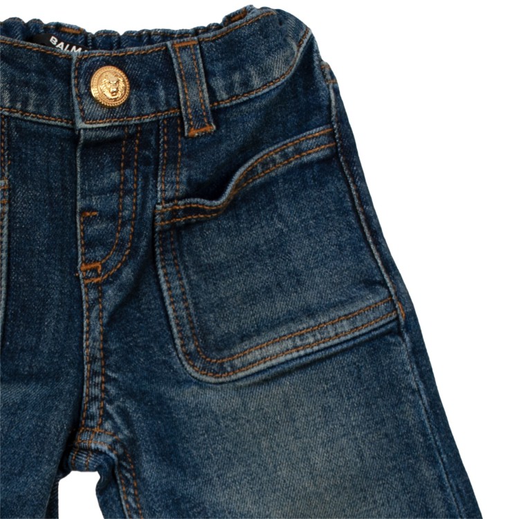 BALMAIN Pantalone jeans  blu per neonato