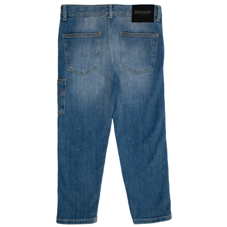 DONDUP Pantalone jeans con lavaggio chiaro Bambino