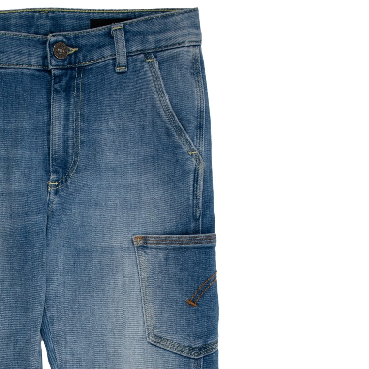 DONDUP Pantalone jeans con lavaggio chiaro Bambino