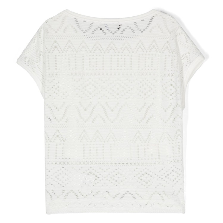 MONNALISA T-shirt cotone elasticizzato color bianco per bambina