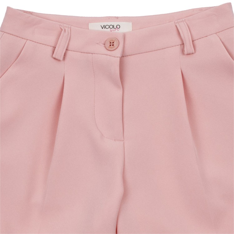 VICOLO Short corti con pence color rosa per bambina