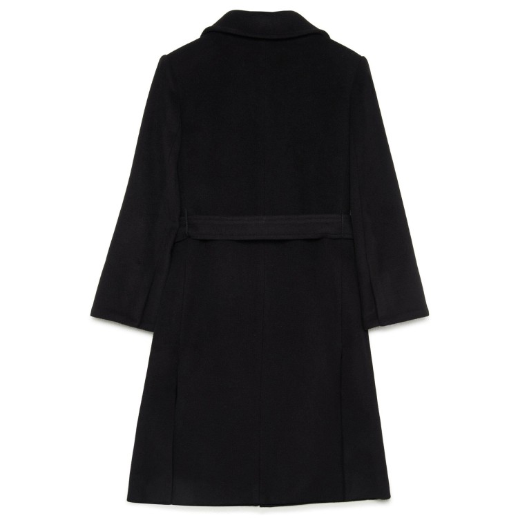 MAX&CO Cappotto monopetto con cintura nero bambina