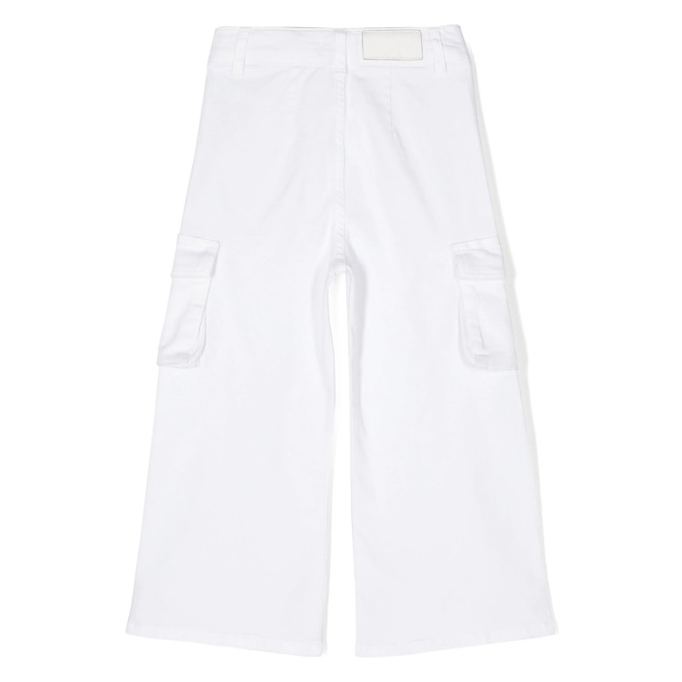 MSGM Pantalone con tasconi  bianco per bambina