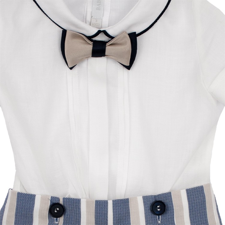 BABY A Comlpeto elegante  bluette bianco blu per neonato