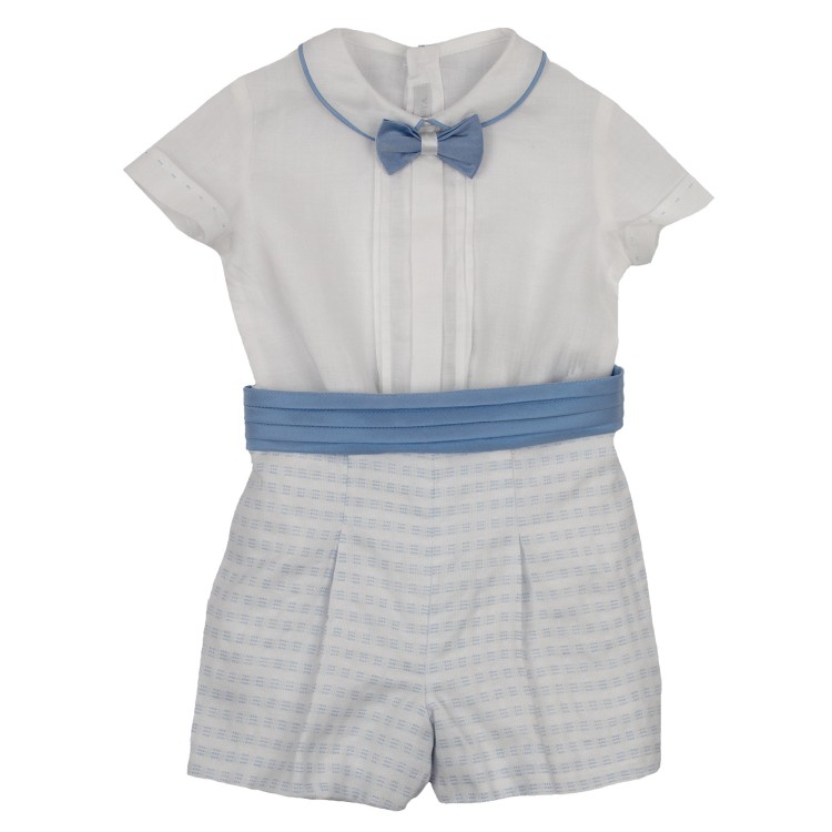 BABY A Completo elegante bianco cielo per neonato