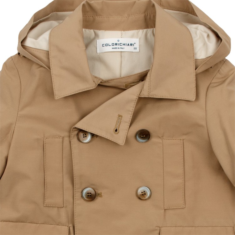 COLORI CHIARI Trench doppiopetto beige per neonato