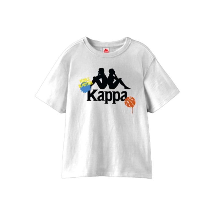 KAPPA T-shirt girocollo con maniche corte bianca per bambino