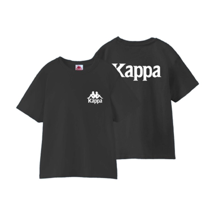 KAPPA T-shirt girocollo con maniche corte nera per bambino