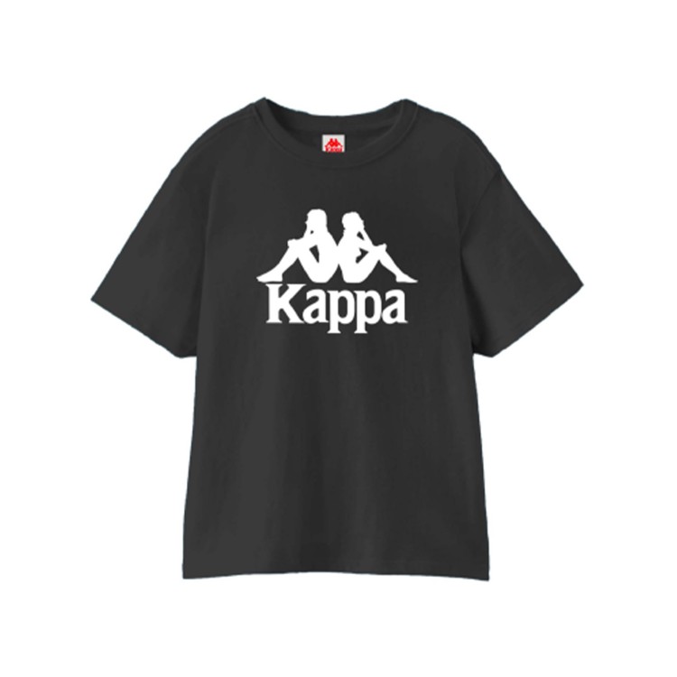 KAPPA T-shirt girocollo con maniche corte nera per bambino