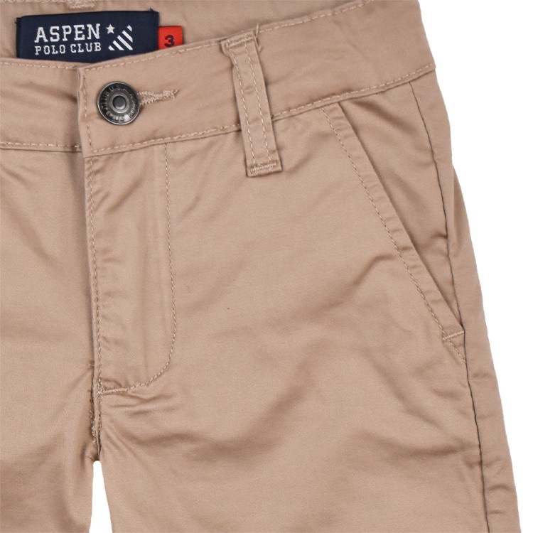 ASPEN POLO CLUB Short in cotone sabbia per bambino