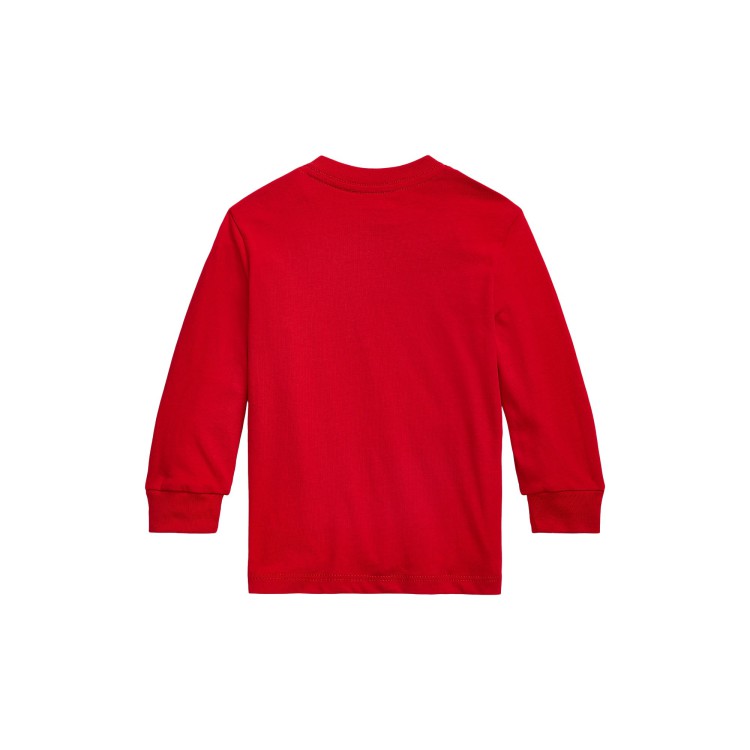 RALPH LAUREN T-shirt manica lunga rossa per neonato