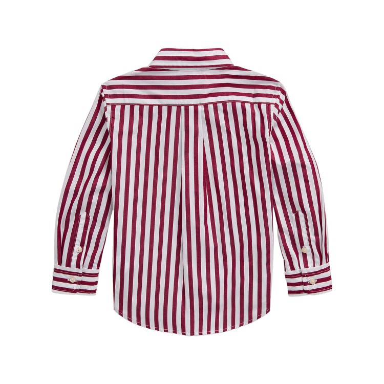 RALPH LAUREN Camicia a righe bianco rossa per bambino