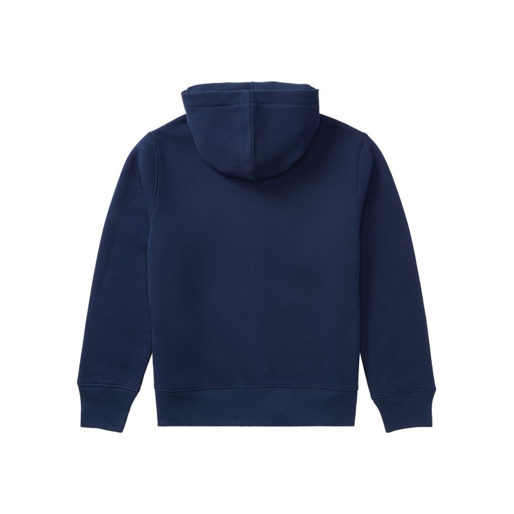 RALPH LAUREN Felpa con zip e cappuccio blu per bambino