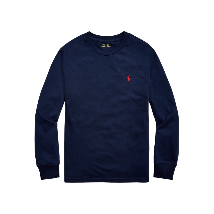 RALPH LAUREN T-shirt manica lunga blu per bambino