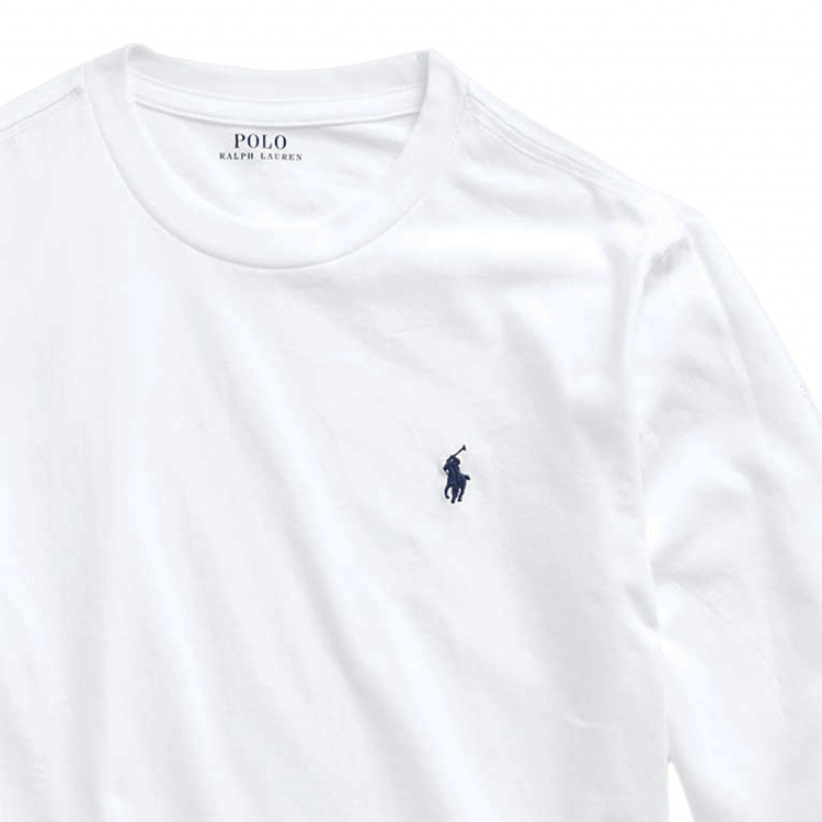 RALPH LAUREN T-shirt manica lunga bianco per bambino