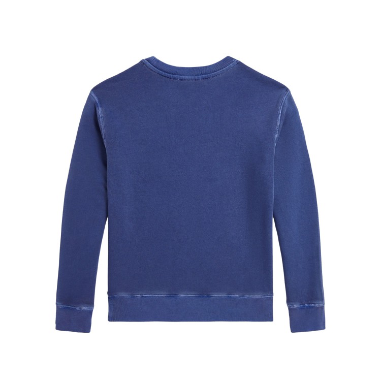 RALPH LAUREN Felpa girocollo bluette per bambino