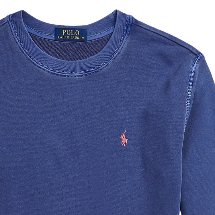 RALPH LAUREN Felpa girocollo bluette per bambino