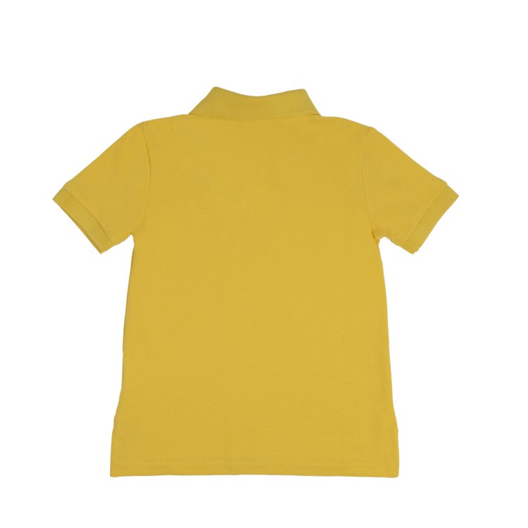 RALPH LAUREN Polo piqué di cotone giallo bambino