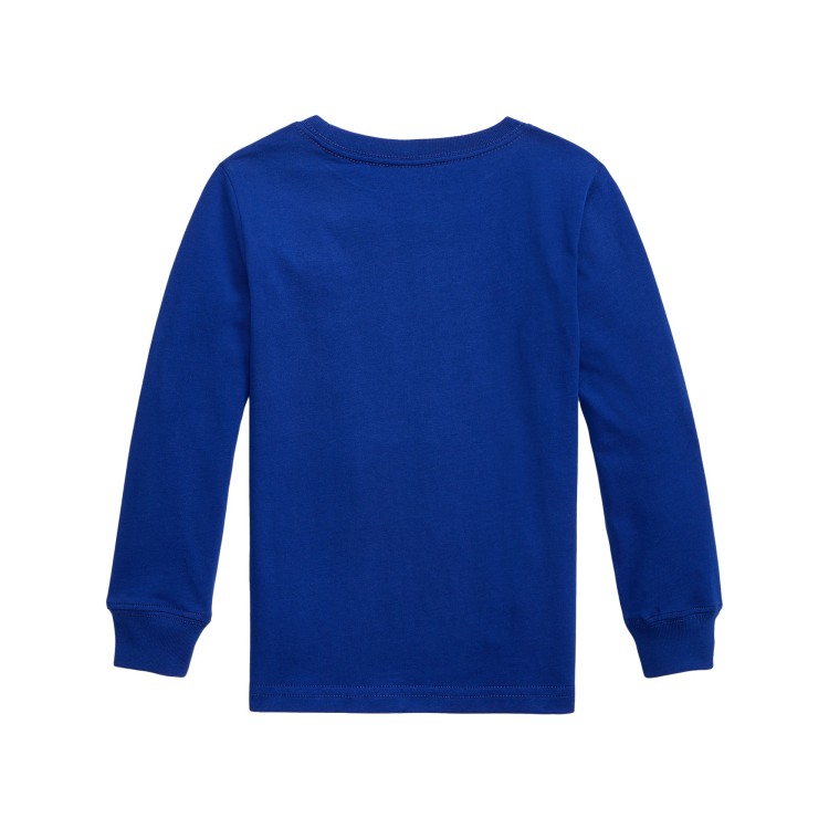 RALPH LAUREN T-shirt iconica modello girocollo bluette bambino