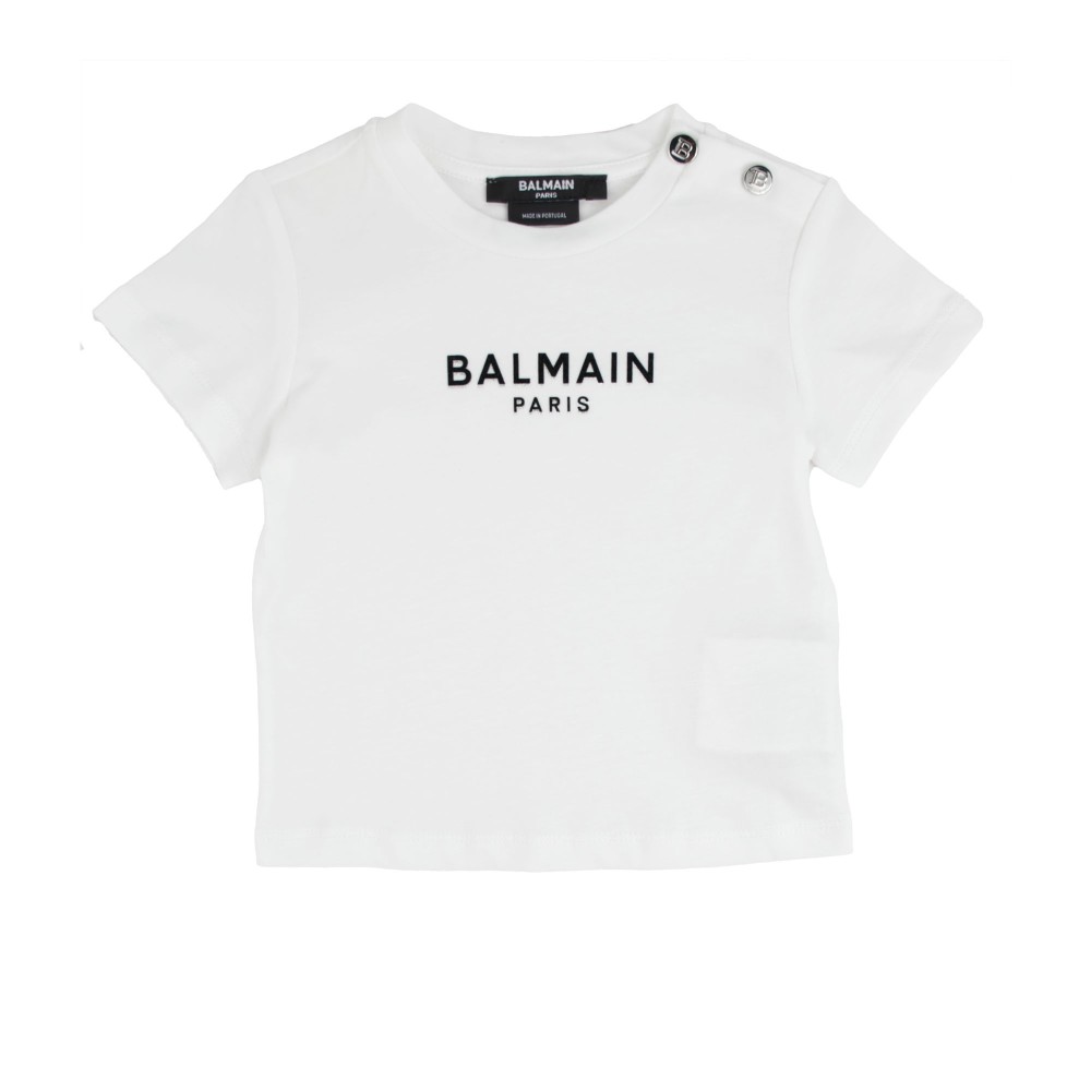 BALMAIN T-shirt bianca neonato
