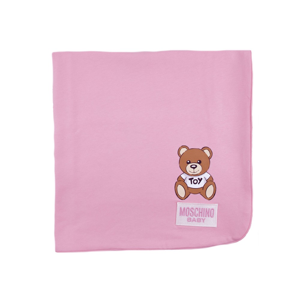 MOSCHINO Coperta rosa neonata