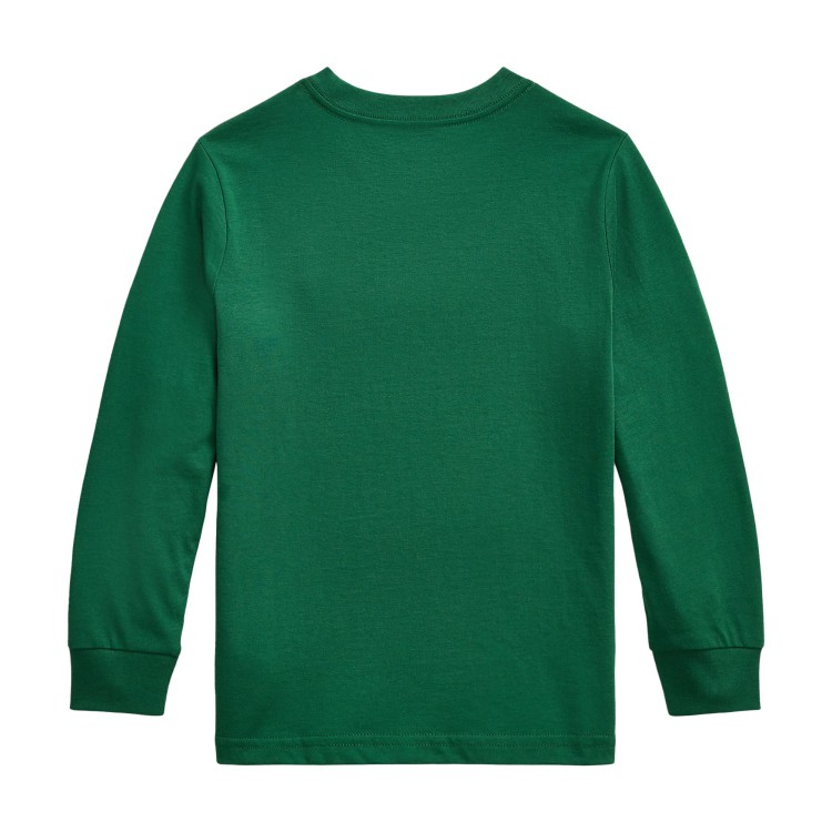 RALPH LAUREN T-shirt iconica modello girocollo verde bambino