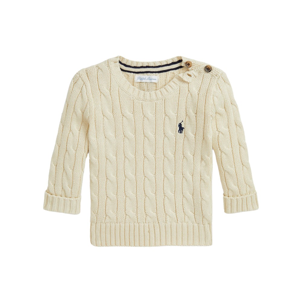 RALPH LAUREN PULLOVER.Natural