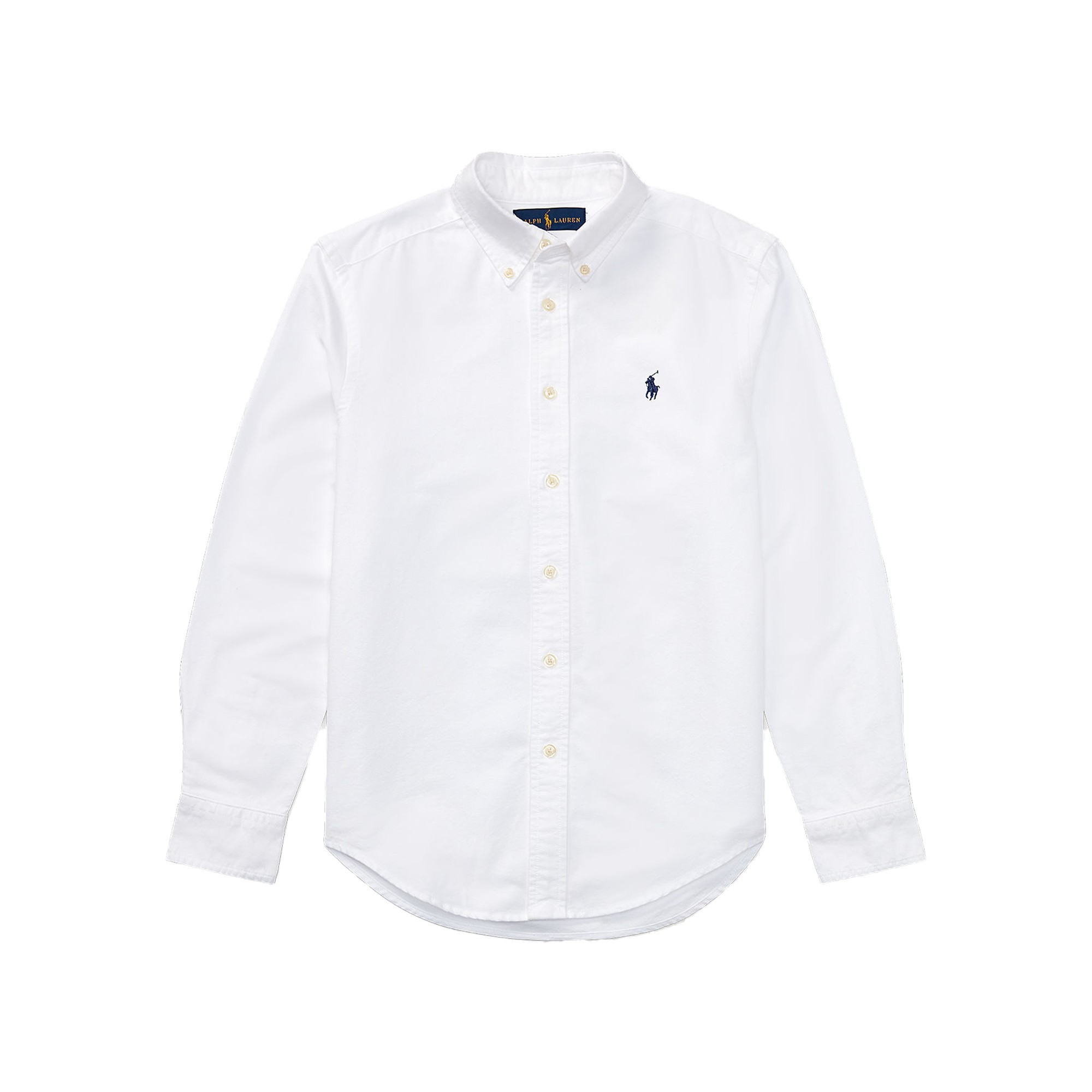 RALPH LAUREN Camicia Oxford in cotone Slim-Fit bianca bambino