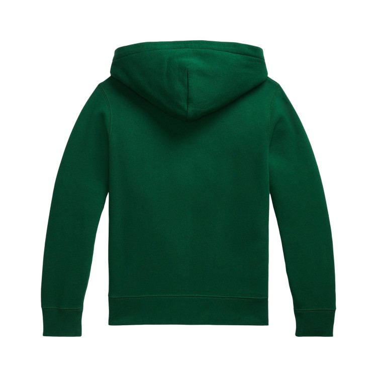 RALPH LAUREN Felpa verde con cappuccio bambini