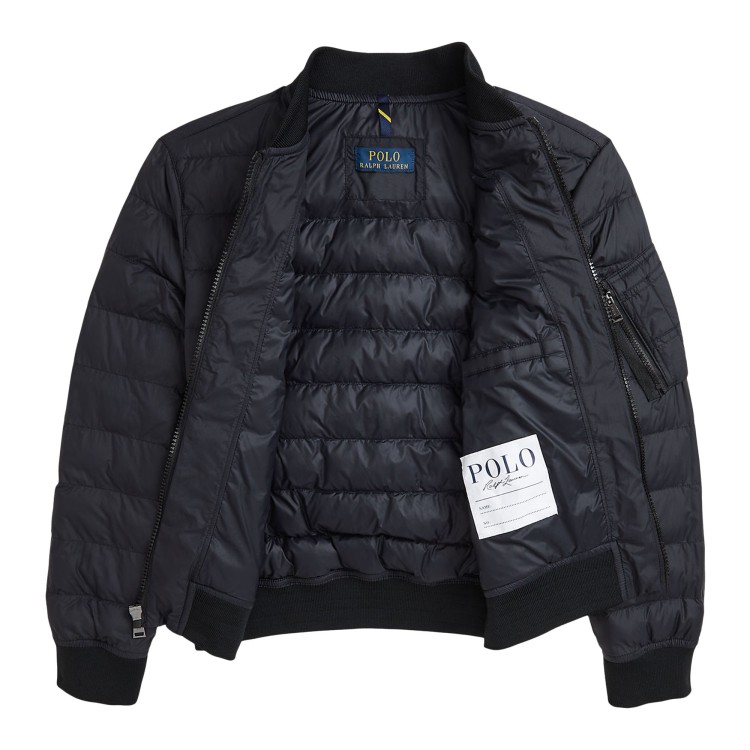 RALPH LAUREN Bomber imbottito trapuntato nero bambini