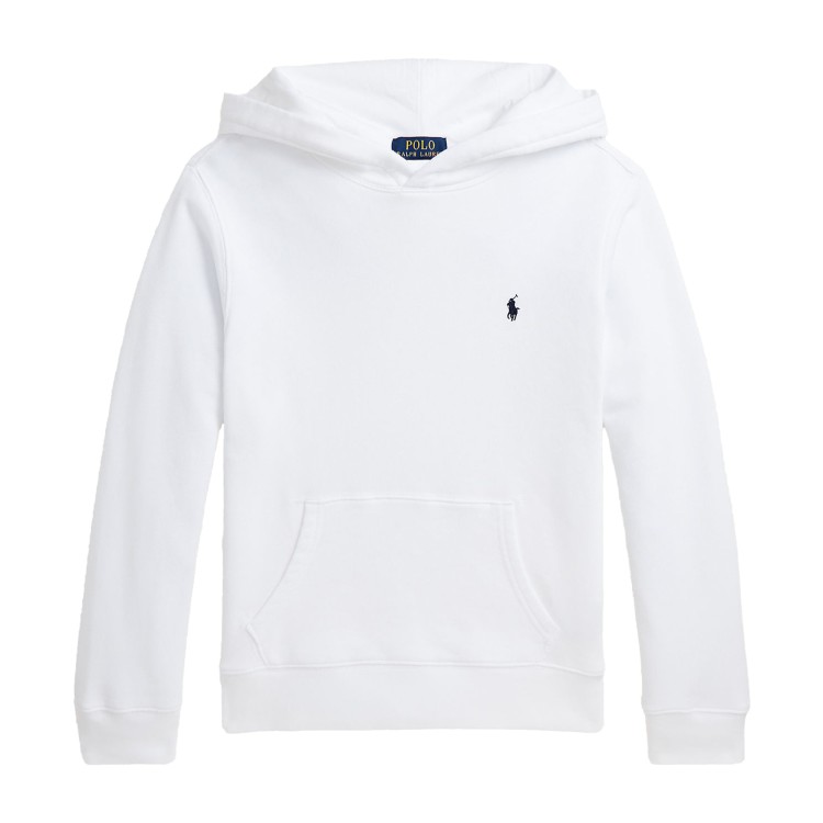 RALPH LAUREN LW SEASONAL LOGO SPA TERRY HOODIE.WHITE