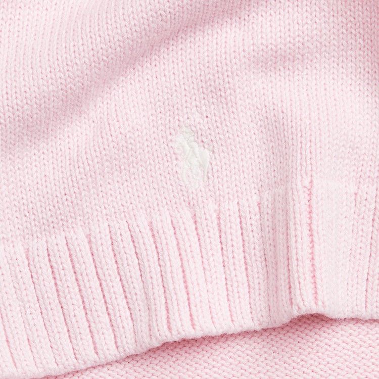 RALPH LAUREN Sciarpa rosa con ricamo bambina