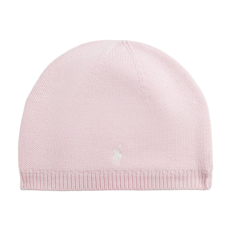 RALPH LAUREN Cappello rosa con ricamo bambina