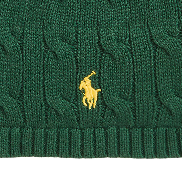 RALPH LAUREN Cappello verde a trecce bambini