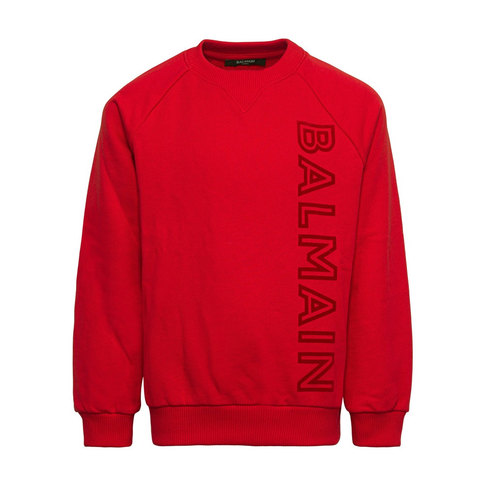 BALMAIN Felpa girocollo...