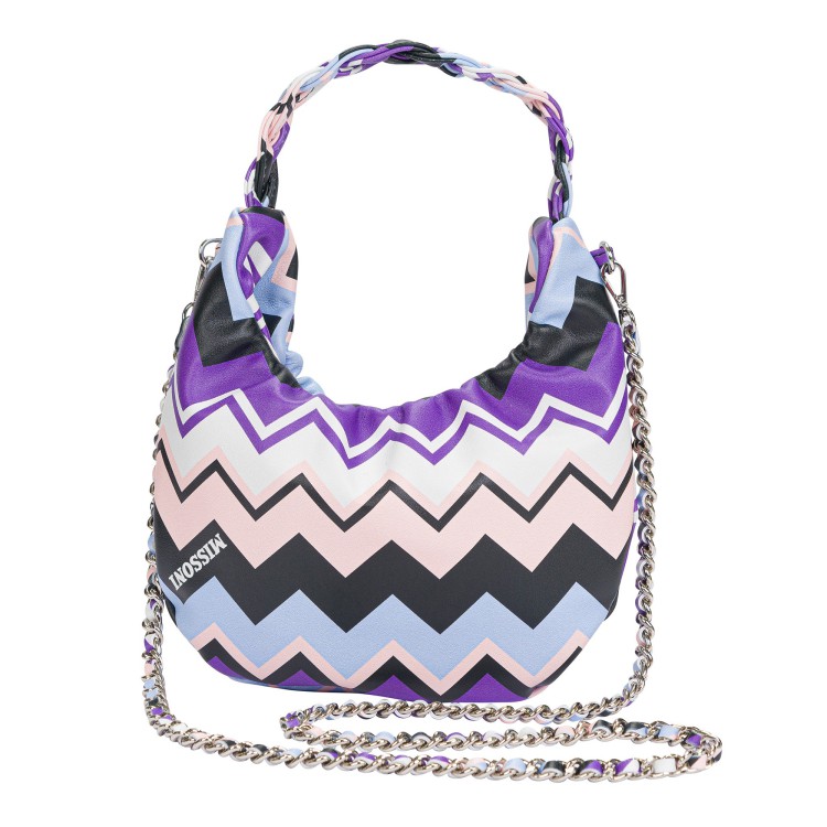 MISSONI Borsa in pelle fantasia ziz zag per bambina