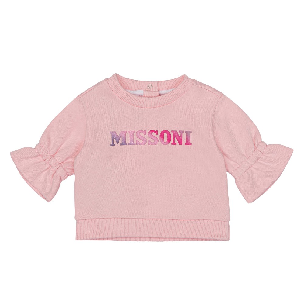 MISSONI Felpa rosa con logo...