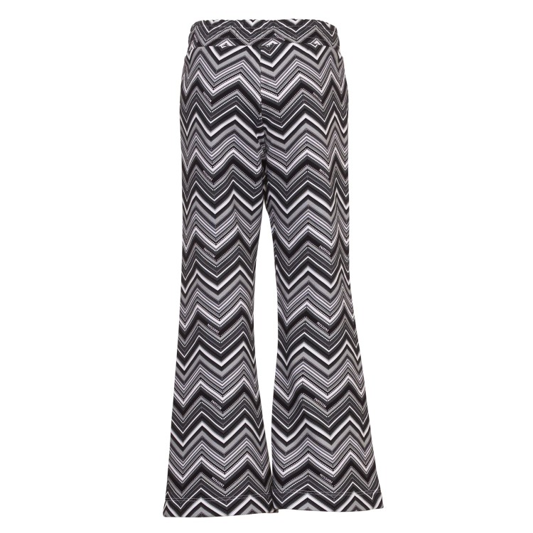 MISSONI Pantalone in felpa bianco nero per bambina