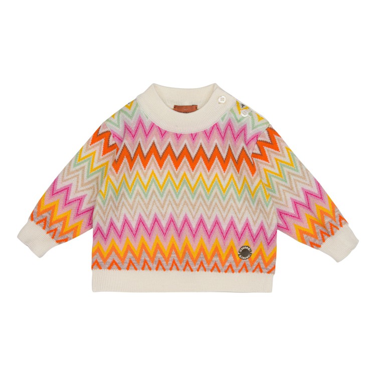 MISSONI Maglione con motivo a zigzag jacquard neonata