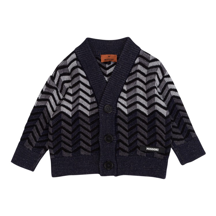 MISSONI Cardigan in lana sfumature in grigio per neonato