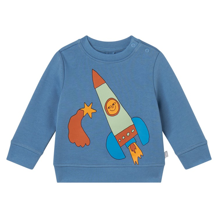 STELLA McCARTNEY felpa girocollo con blu con grafica per bambino