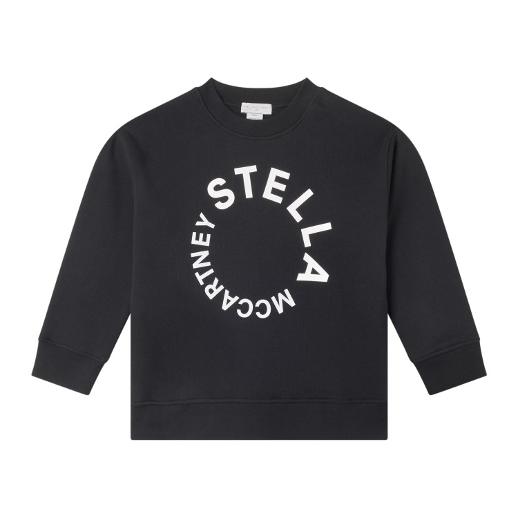 STELLA McCARTNEY Felpa nera con stampa bambini