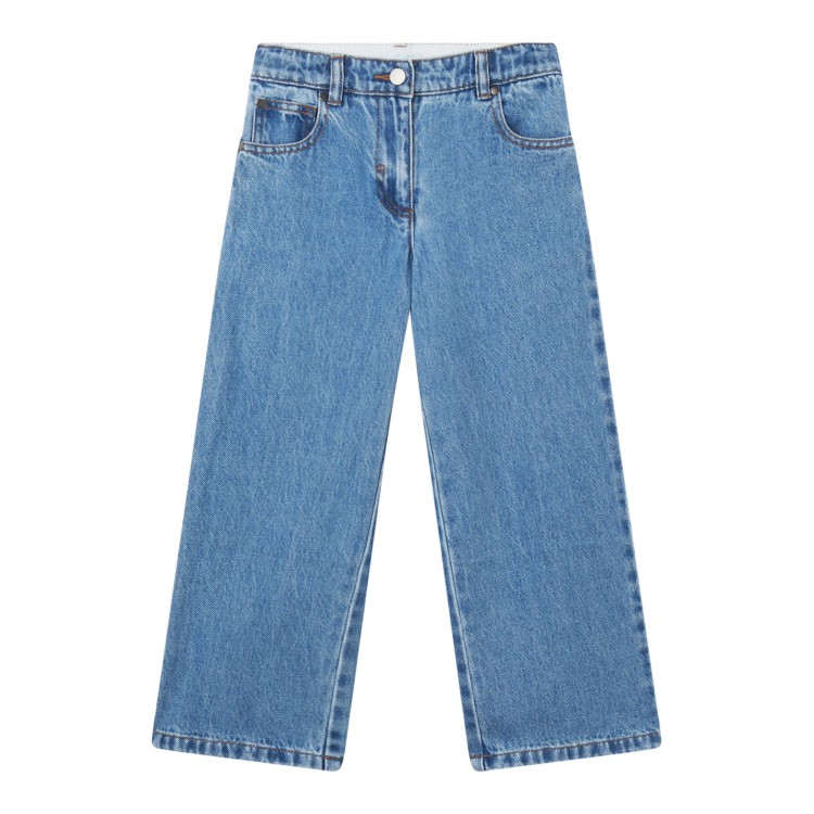 STELLA McCARTNEY Jeans chiari con applicazione bambina