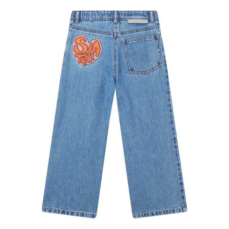 STELLA McCARTNEY Jeans chiari con applicazione bambina