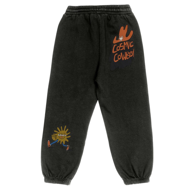 STELLA McCARTNEY Pantalone in felpa nero con stampa per bambino